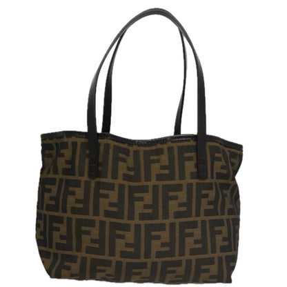 Fendi Roll Tote Zucca Canvas, BROWN, CANVAS, Tote bag