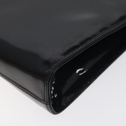 Salvatore Ferragamo Vintage Gancini Chain Shoulder Bag Leather, BLACK, PATENT_LEATHER, Shoulder bag