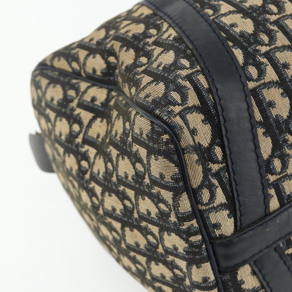 Christian Dior Vintage Trotter Boston Bag Diorissimo Canvas, Navy, Canvas, Handbag