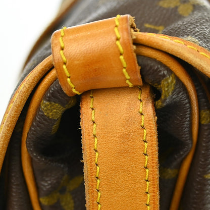 Louis Vuitton Saumur Handbag Monogram Canvas, Brown, Canvas, Shoulder Bag