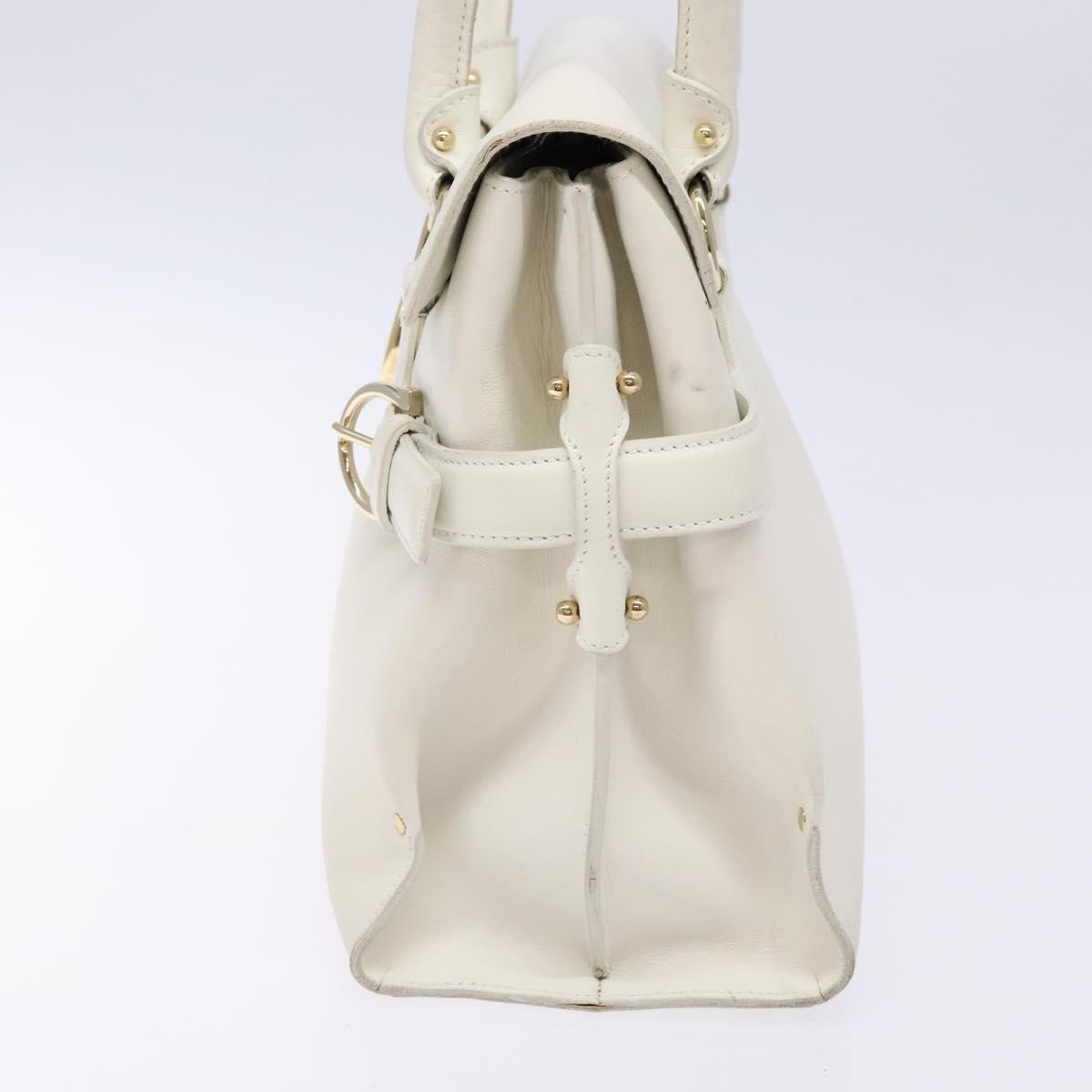 Salvatore Ferragamo Virna Satchel Leather, WHITE, LEATHER, Handbag