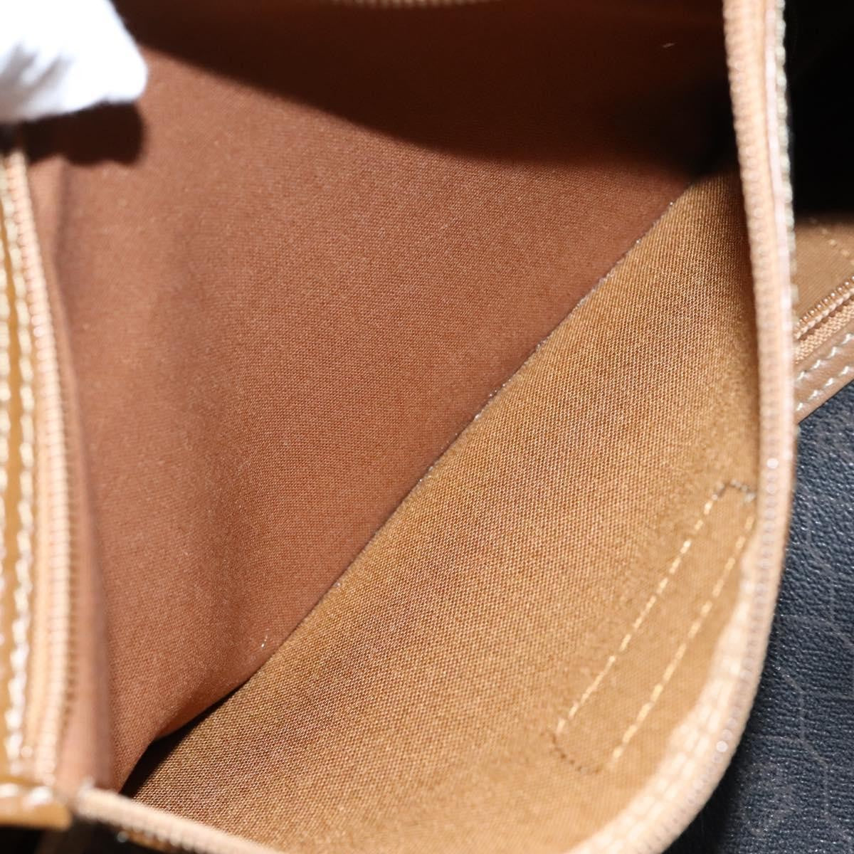 Christian Dior Vintage Honeycomb Handbag Canvas Leather, BLACK, CANVAS, Handbag