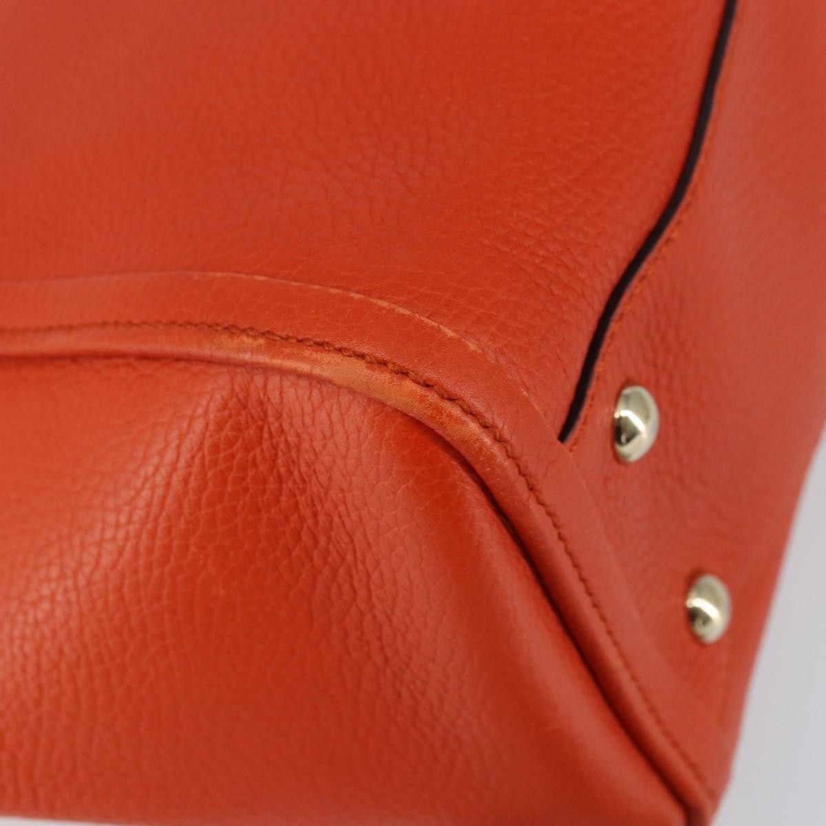 Gucci Soho Convertible Top Handle Bag Leather, ORANGE, LEATHER, Handbag