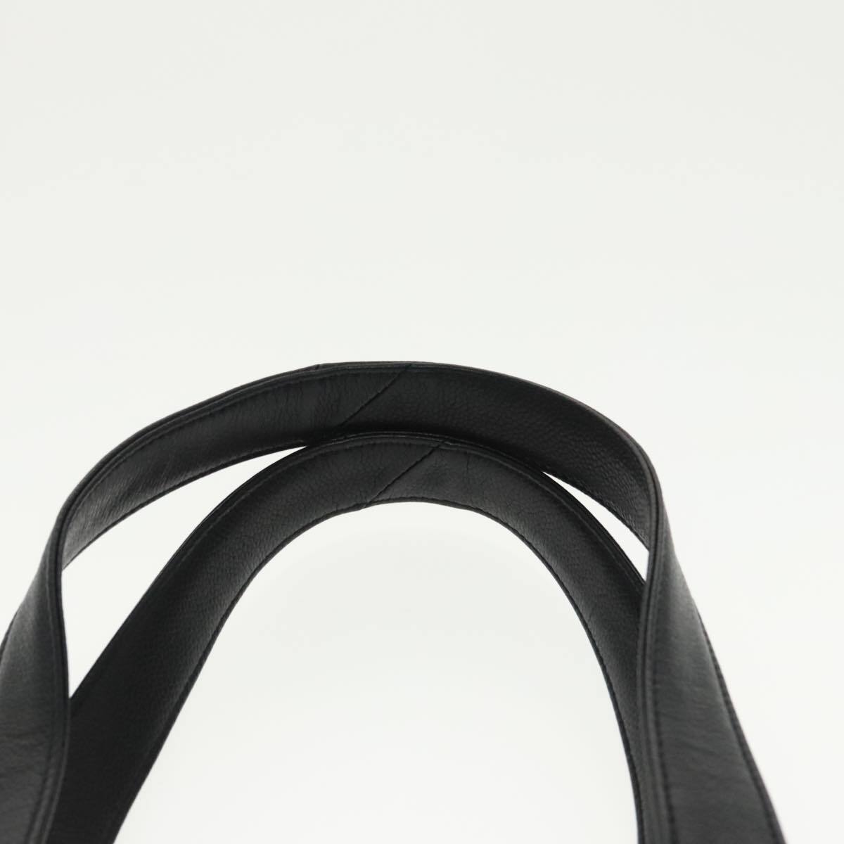 Chanel Vintage CC Zip Around Shoulder Bag Quilted Caviar, BLACK, LEATHER, Tote bag