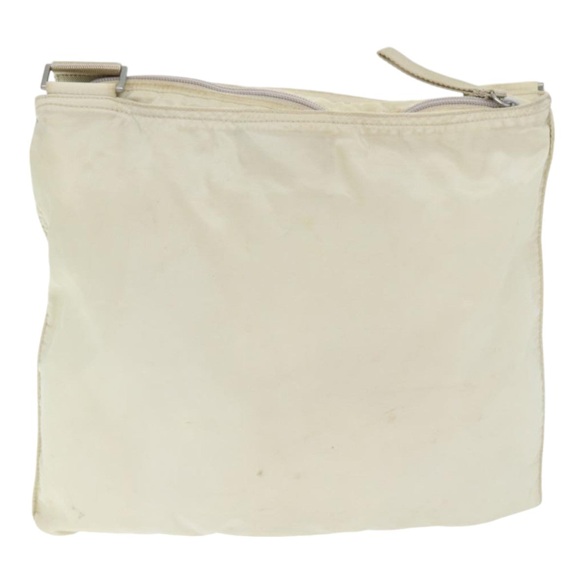 Prada Front Pocket Messenger Bag Tessuto, WHITE, NYLON, Shoulder bag