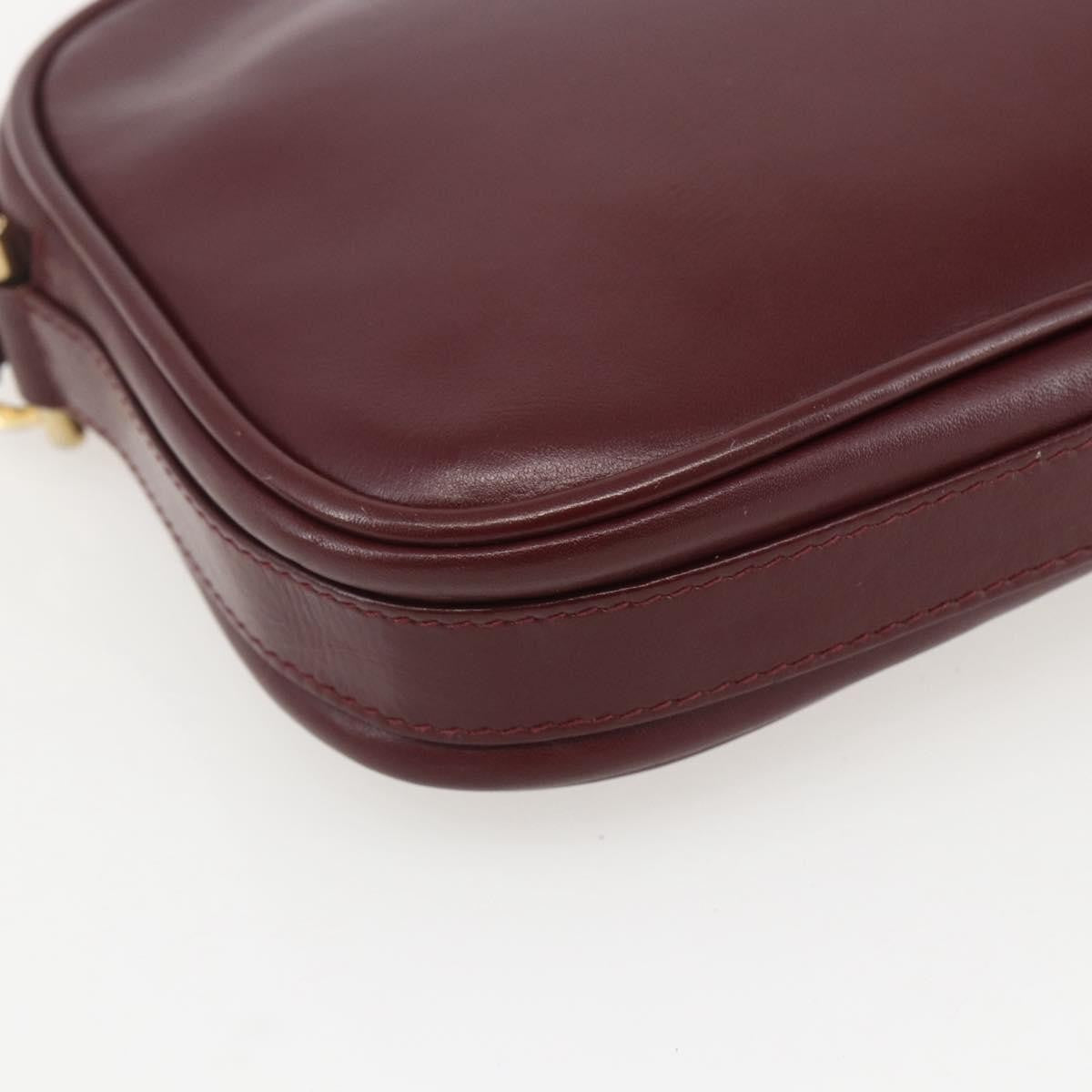cartier Must de Cartier Shoulder Bag Leather, BURGUNDY, LEATHER, Shoulder bag