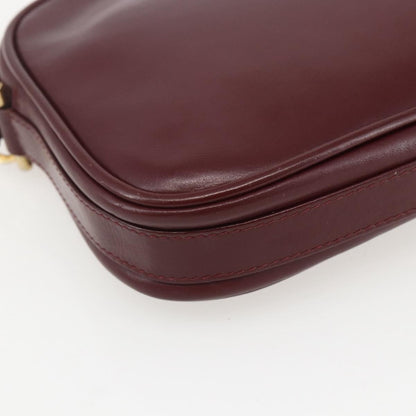 cartier Must de Cartier Shoulder Bag Leather, BURGUNDY, LEATHER, Shoulder bag