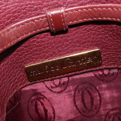 cartier Must de Cartier Shoulder Bag Leather, BURGUNDY, LEATHER, Shoulder bag