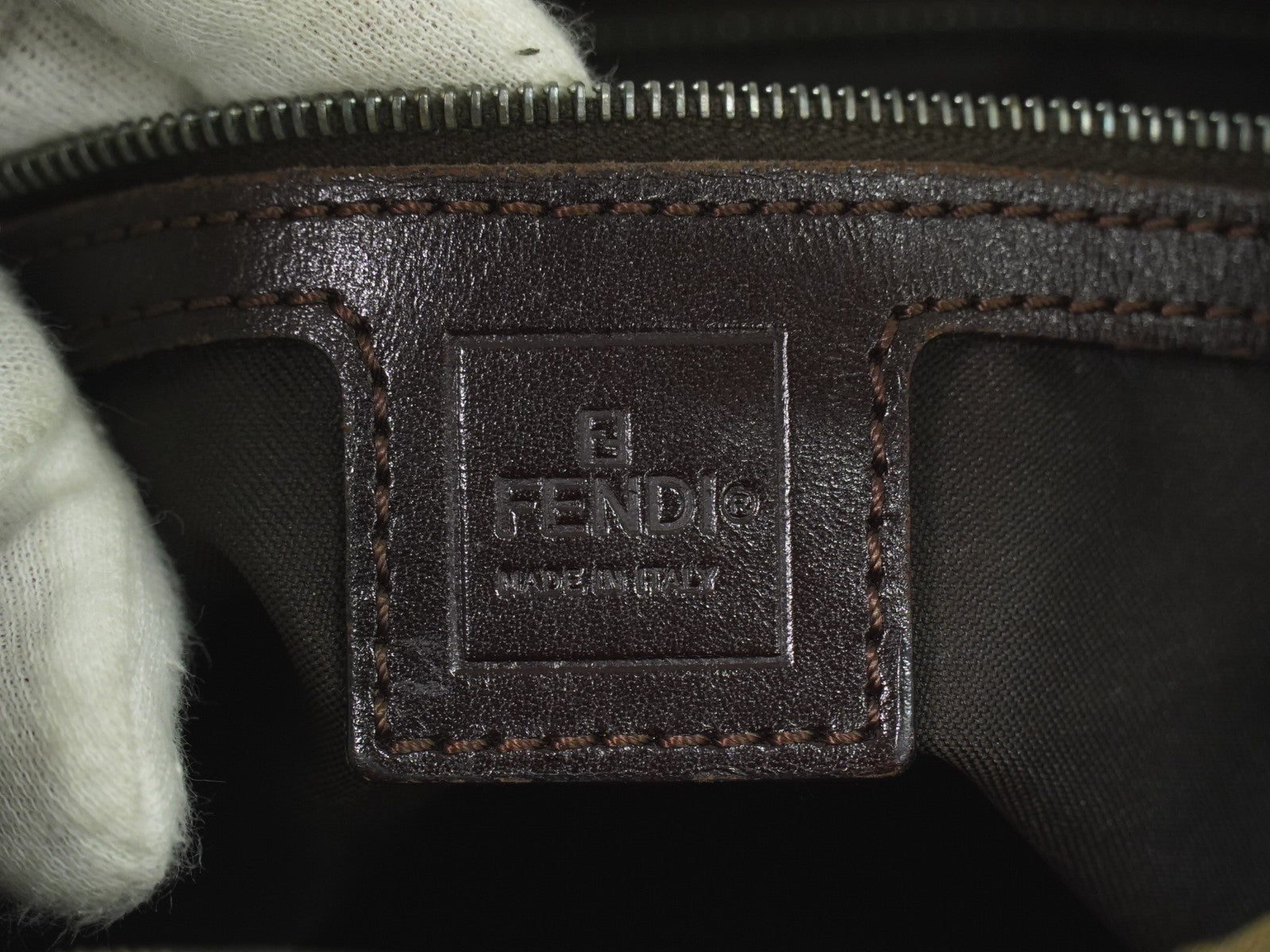 Fendi Vintage Zucca Zucca canvas, BROWN, CANVAS, Handbag