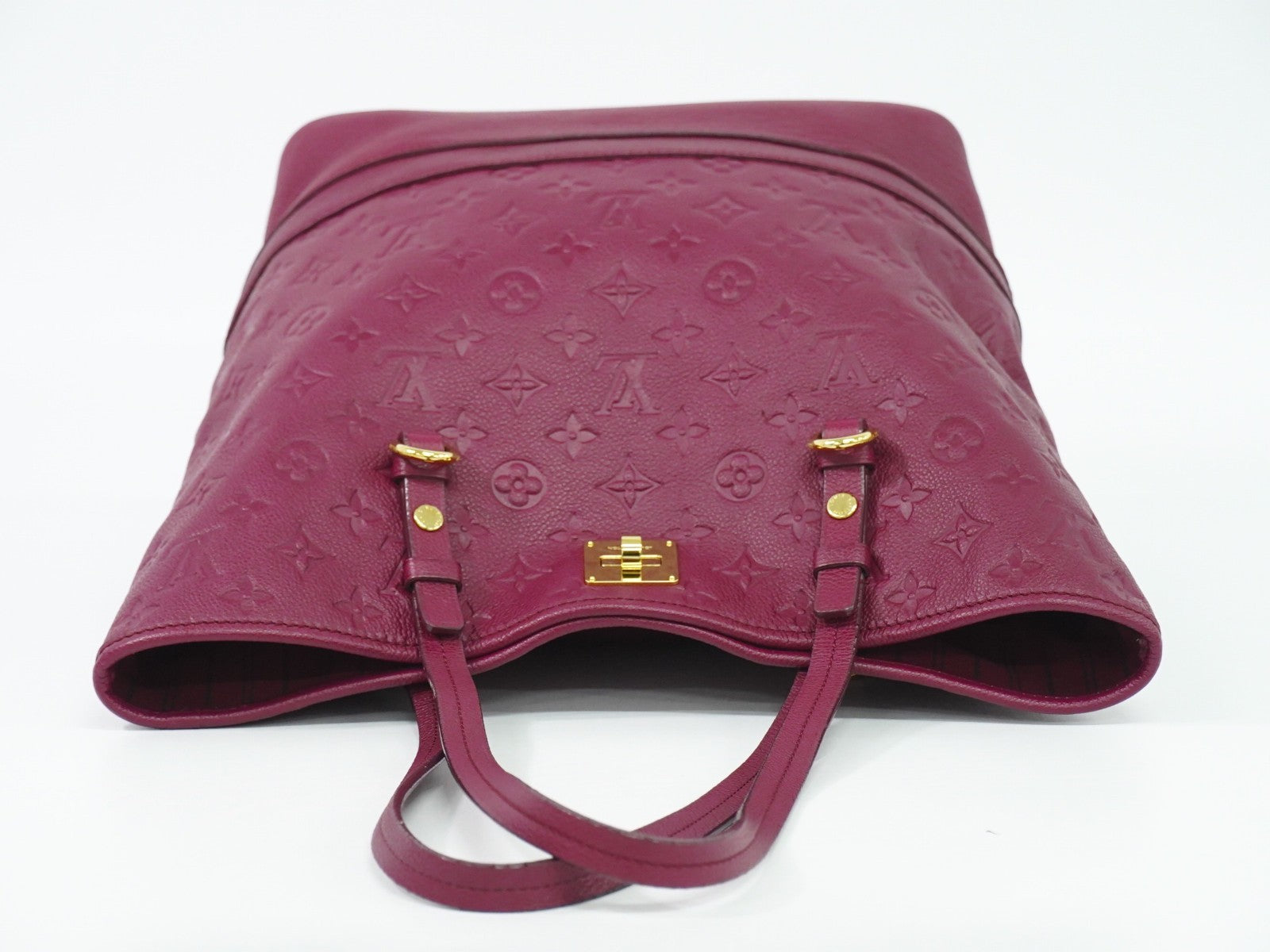 Louis Vuitton Citadine Handbag Monogram Empreinte Leather, BURGUNDY, LEATHER, Handbag