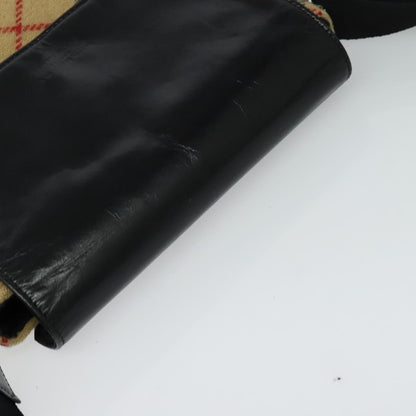 Burberry Flap Shoulder Bag Nova Check Coated Canvas, BEIGE, WOOL, Shoulder bag