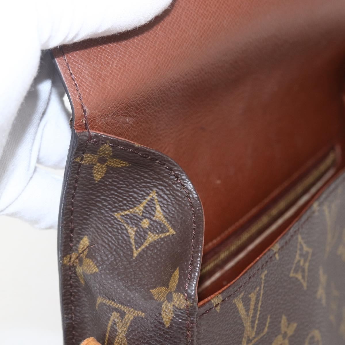 Louis Vuitton Saint Cloud Handbag Monogram Canvas, BROWN, CANVAS, Shoulder bag