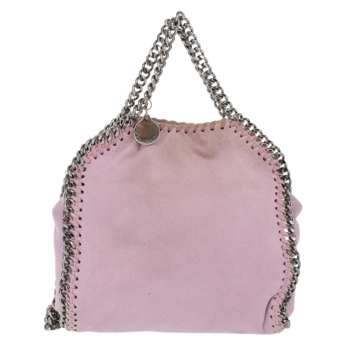 Stella McCartney Falabella Fold Over Crossbody Bag Suede, PINK, SUEDE, Crossbody bag