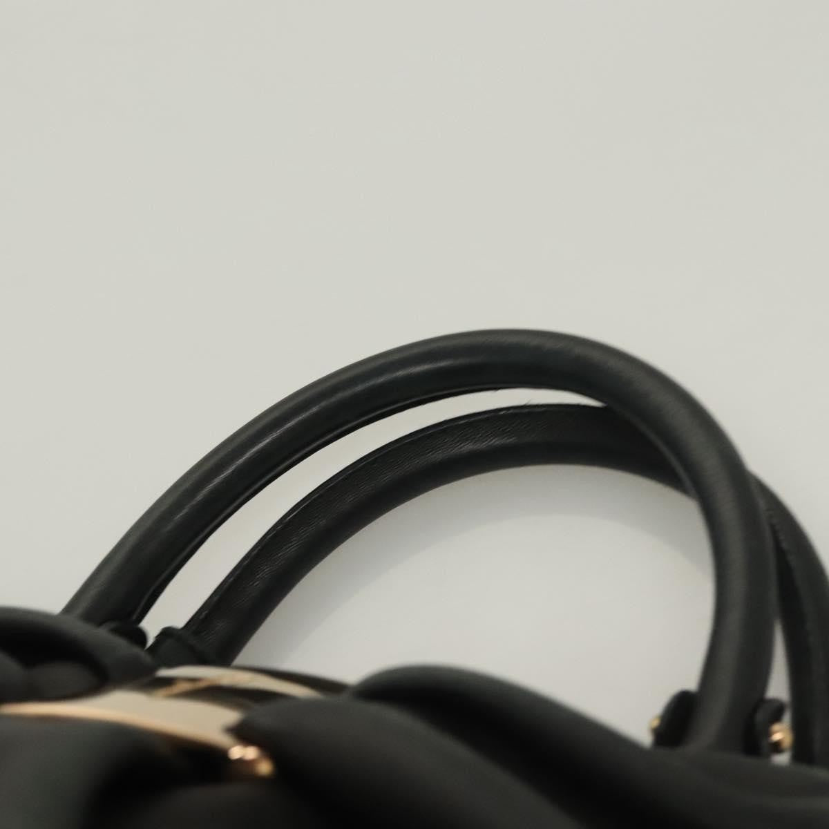 Salvatore Ferragamo Vala Handbag Leather, BLACK, LEATHER, Handbag