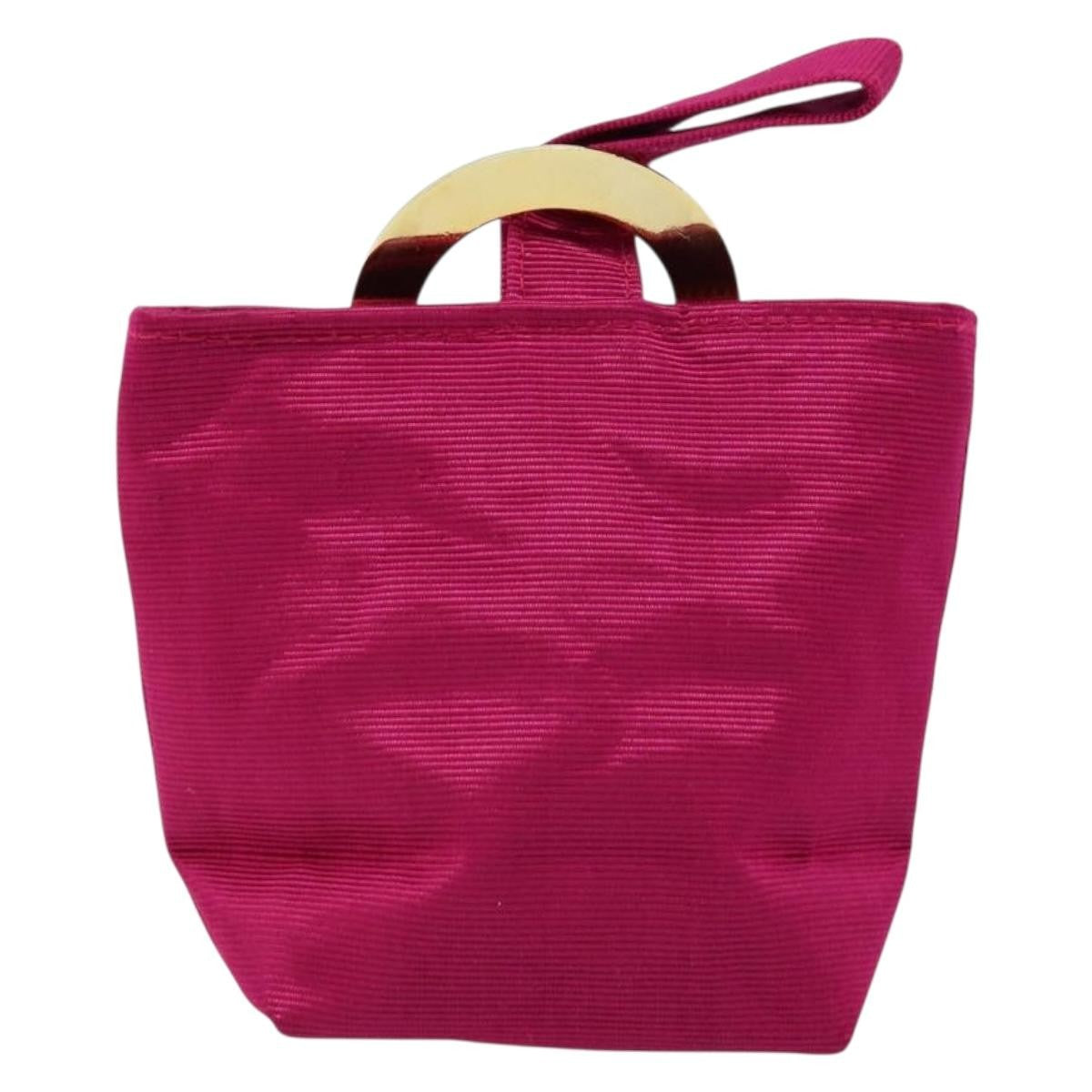 Celine Circle Logo Pouch Canvas, PINK, CANVAS, Clutche & pouche