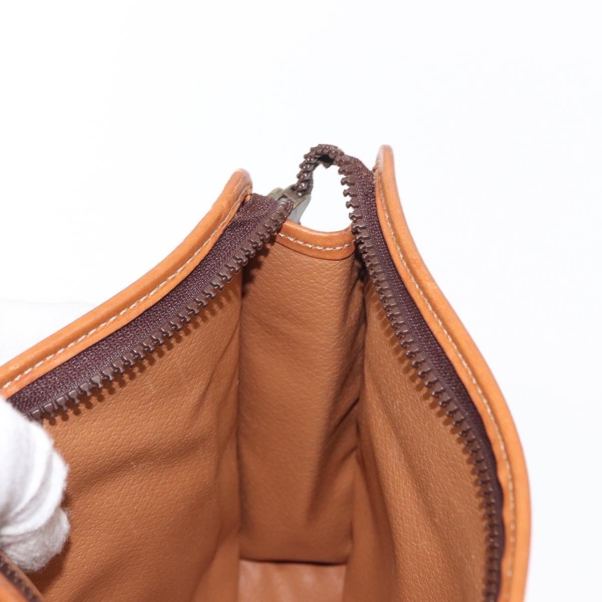 Celine Macadam Pochette Canvas and Leather, BROWN, CANVAS, Clutche & pouche