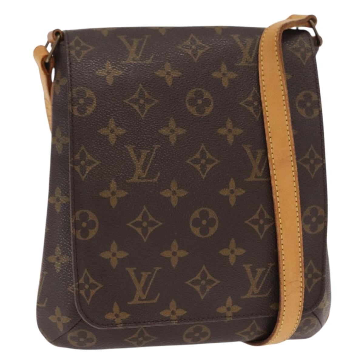 Louis Vuitton Musette Salsa Handbag Monogram Canvas, BROWN, CANVAS, Shoulder bag