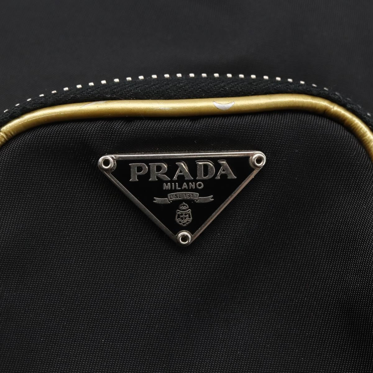 Prada Duet Drawstring Bucket Bag Tessuto, BLACK, NYLON, Handbag
