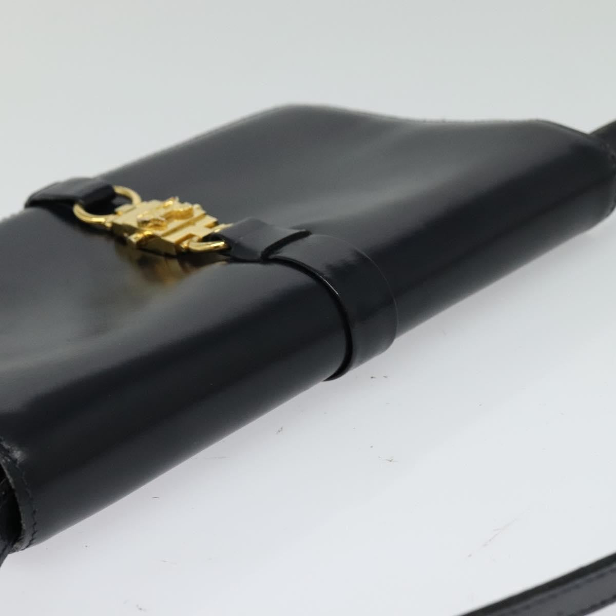 Celine Shoulder Bag Leather, NAVY, LEATHER, Shoulder bag