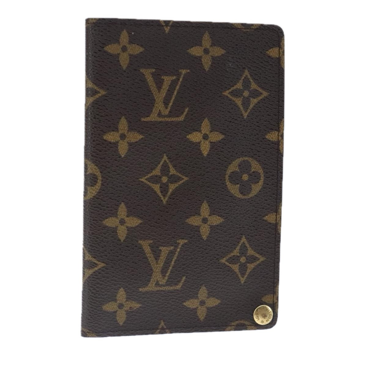 Louis Vuitton Porte Cartes Pression Card Case Monogram Canvas, BROWN, CANVAS, Card Holders