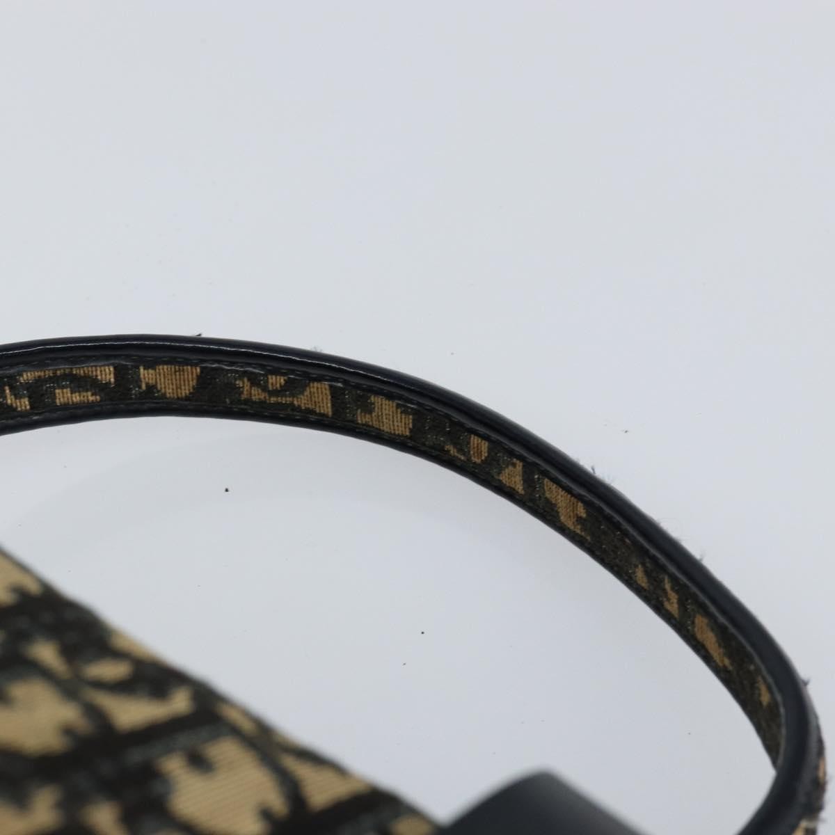 Christian Dior Vintage Trotter Handbag Canvas, NAVY, CANVAS, Handbag