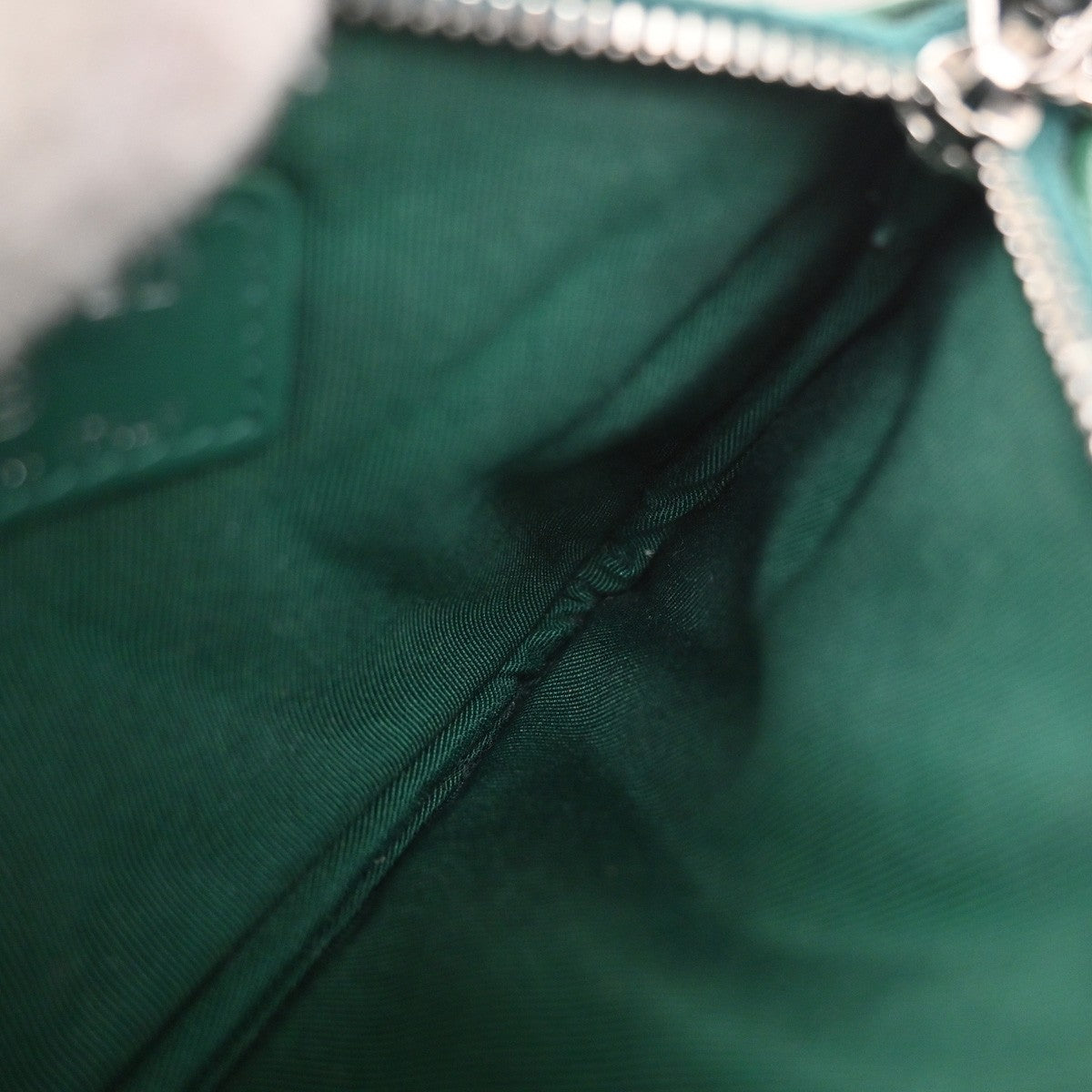 Chanel Card Case Leather, GREEN, LEATHER, Clutche & pouche