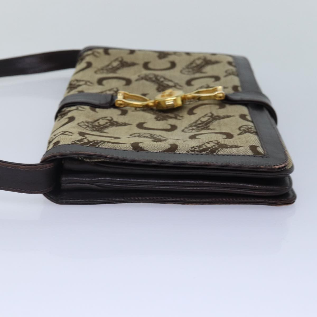 Celine Sulky Clutch Bag Canvas, BEIGE, CANVAS, Clutche & pouche