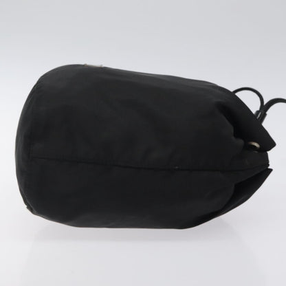Prada Vela Drawstring Bucket Wristlet Pouch Tessuto, BLACK, NYLON, Clutche & pouche