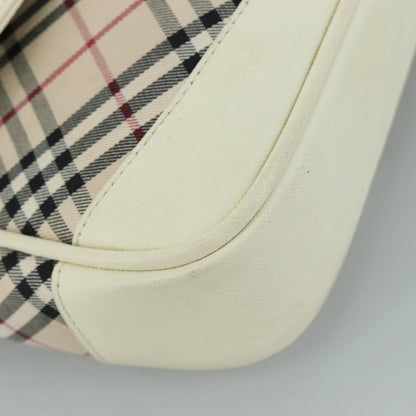 Burberry Shoulder Bag Nova Check Canvas, BEIGE, CANVAS, Shoulder bag