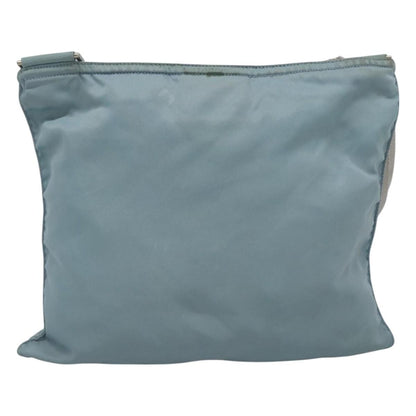 Prada Flat Messenger Bag Tessuto, BLUE, NYLON, Shoulder bag