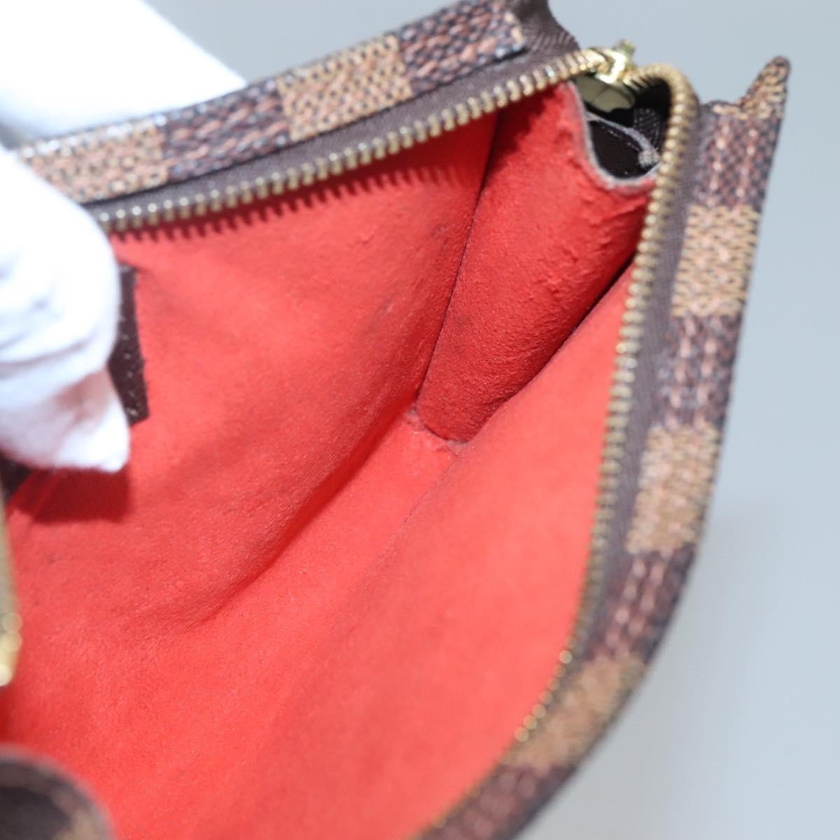 Louis Vuitton Marais Bucket Zip Pouch Damier, BROWN, CANVAS, Clutche & pouche