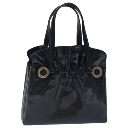 Bvlgari Top Handle Bag Patent leather, NAVY, PATENT_LEATHER, Handbag