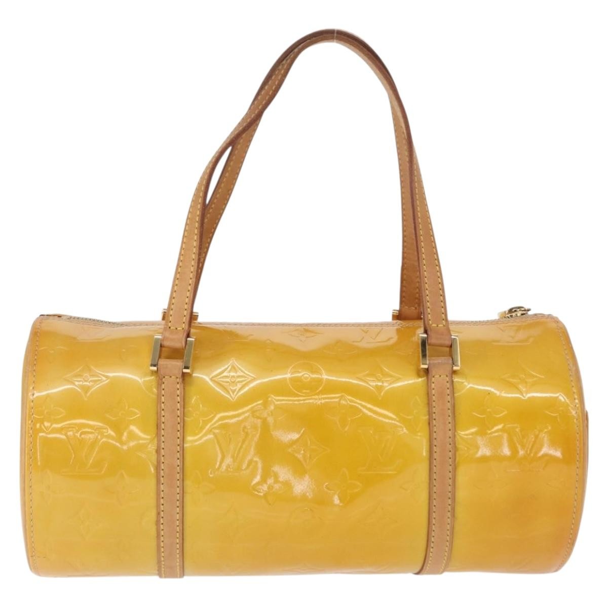 Louis Vuitton Bedford Handbag Monogram Vernis, YELLOW, PATENT_LEATHER, Handbag