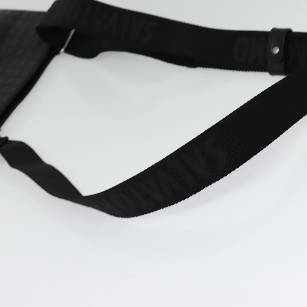 Salvatore Ferragamo Gancini Shoulder Bag Leather, BLACK, LEATHER, Shoulder bag