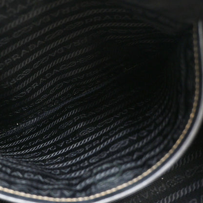 Prada Logo Convertible Tote Canvas with Leather, BROWN, CANVAS, Tote bag