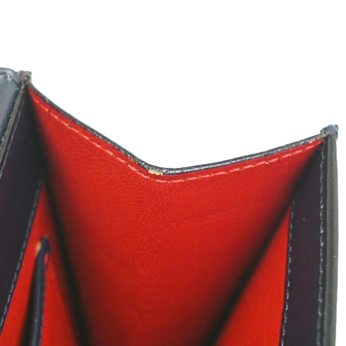 Celine Gancini Handbag Leather, NAVY, LEATHER, Handbag