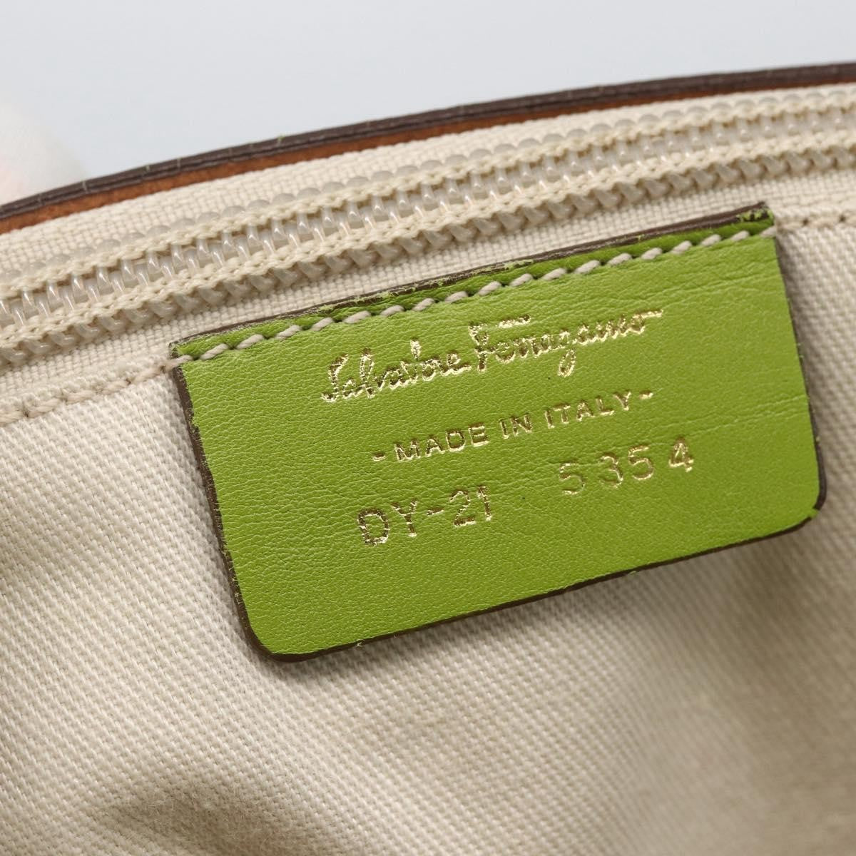 Salvatore Ferragamo Virna Satchel Leather, GREEN, LEATHER, Handbag