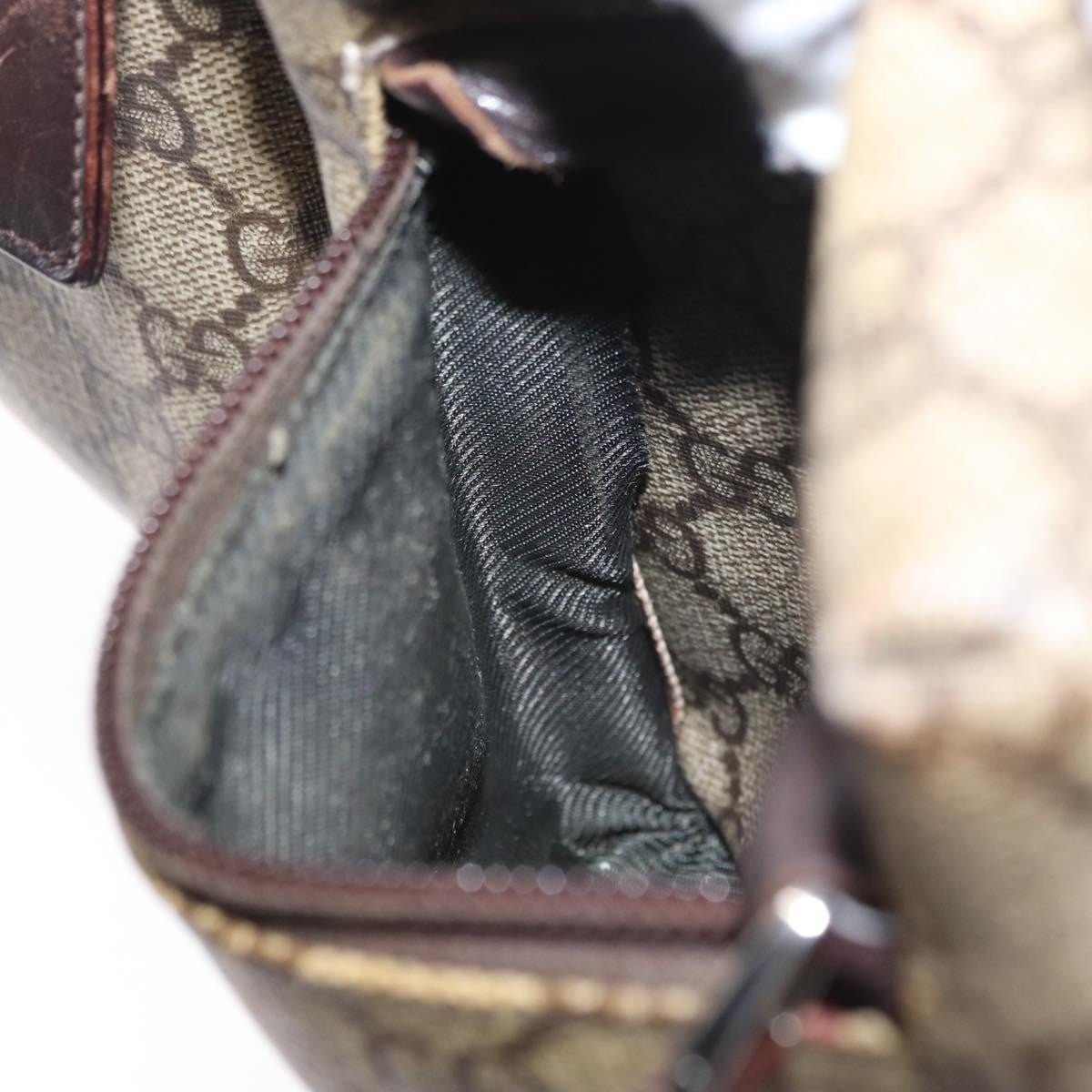 Gucci Vintage Double Belt Bag GG Canvas with Leather, BEIGE, CANVAS, Clutche & pouche