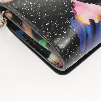 Louis Vuitton Twist Chain Wallet Limited Edition Printed Leather, BLACK, LEATHER, Clutche & pouche