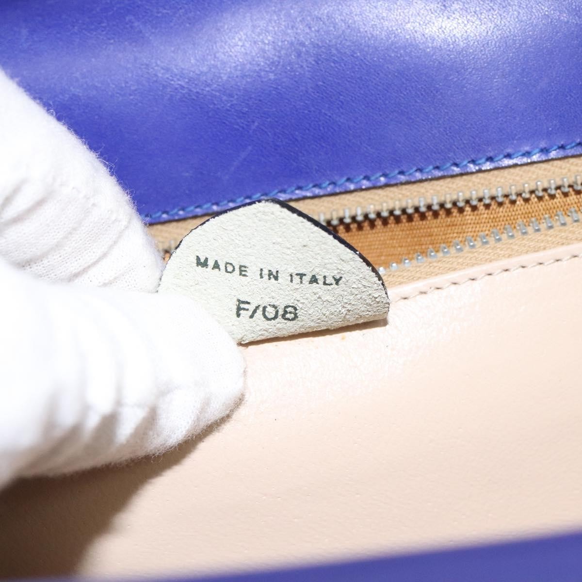 Celine Gancini Handbag Leather, PURPLE, LEATHER, Handbag