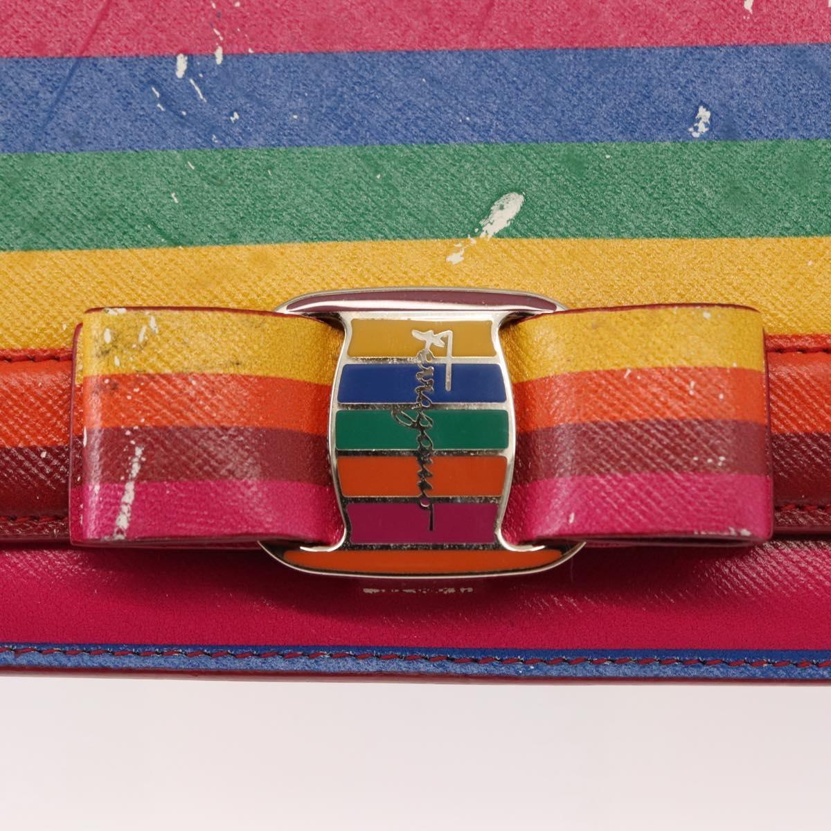 Salvatore Ferragamo Vara Bow Crossbody Bag Leather, MULTICOLOUR, LEATHER, Shoulder bag