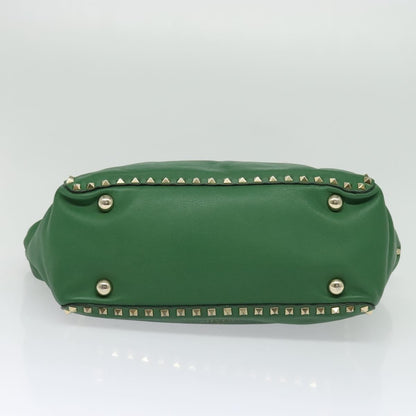 Valentino Garavani Rockstud Tote Soft Leather, GREEN, LEATHER, Tote bag