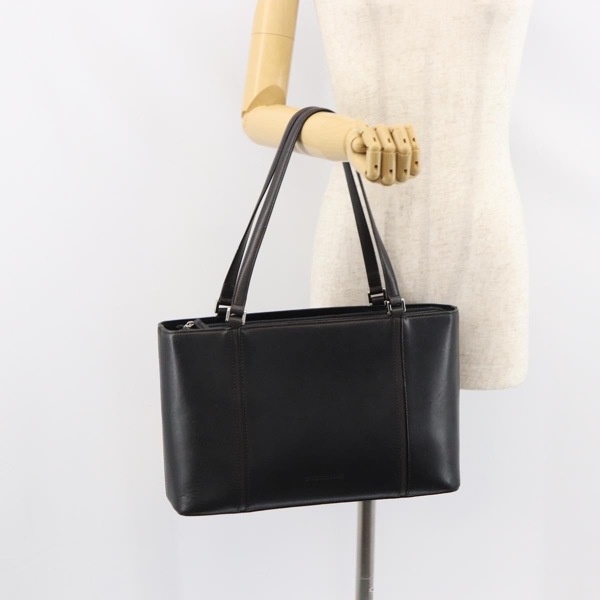 Burberry Handle Tote Leather, BLACK, LEATHER, Tote bag
