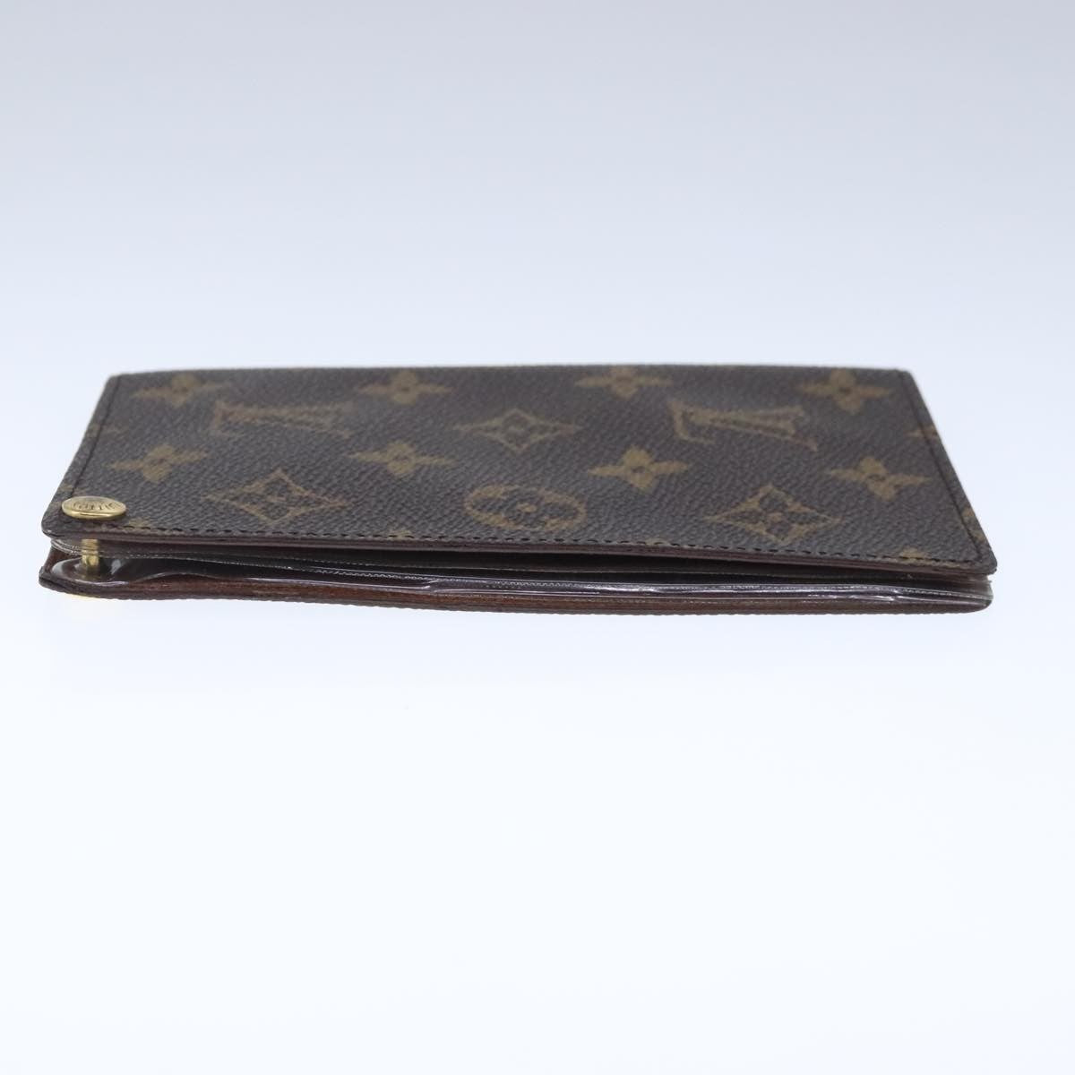 Louis Vuitton Porte Cartes Pression Card Case Monogram Canvas, BROWN, CANVAS, Card Holders