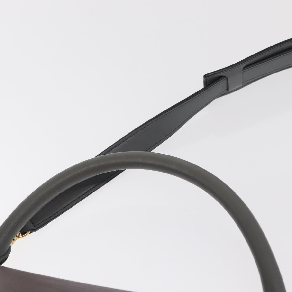 Celine Tricolor Trapeze Bag Leather, GRAY, LEATHER, Handbag