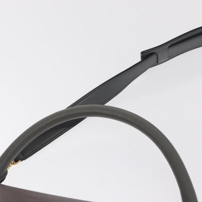 Celine Tricolor Trapeze Bag Leather, GRAY, LEATHER, Handbag