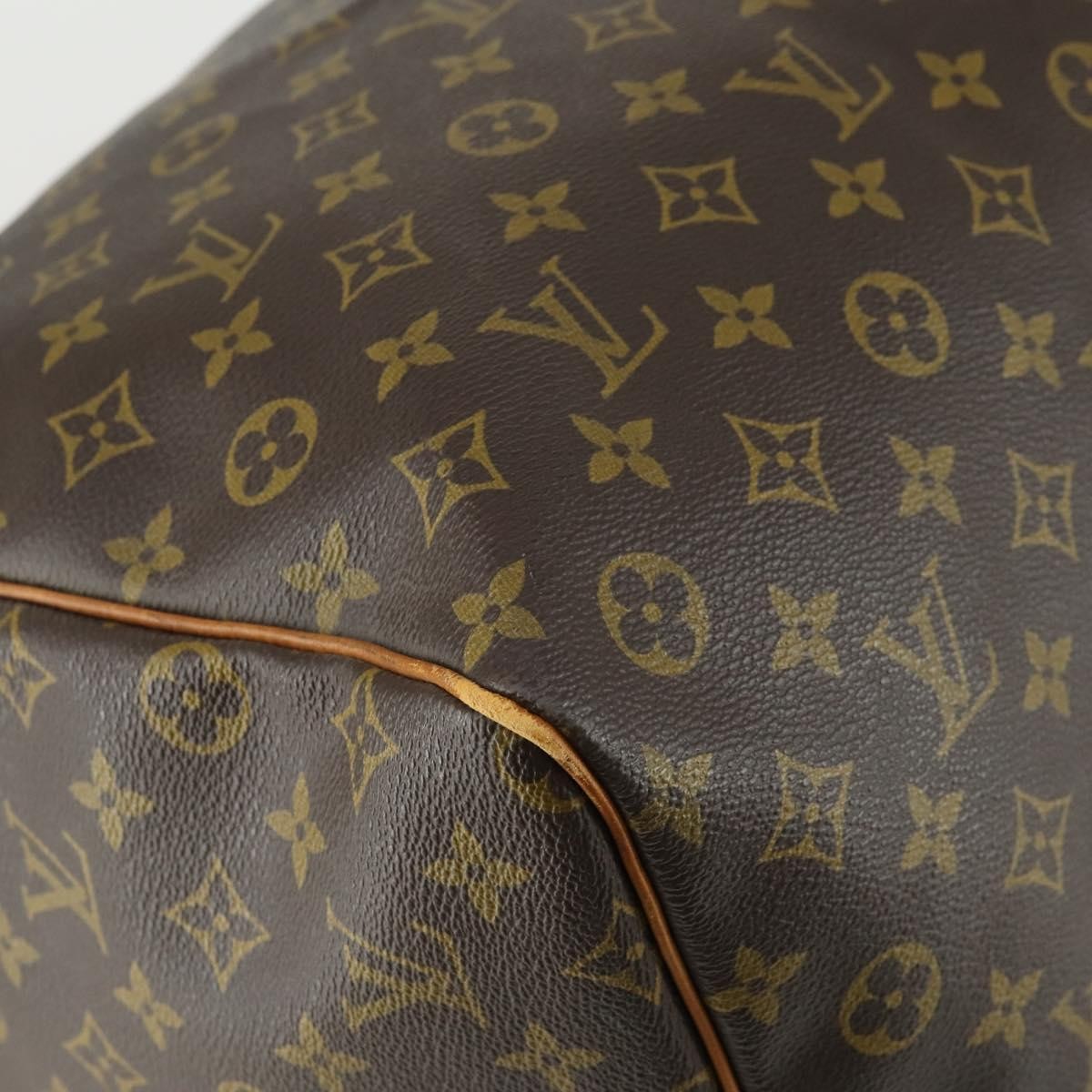 Louis Vuitton Keepall Bag Monogram Canvas, BROWN, CANVAS, Travel bag