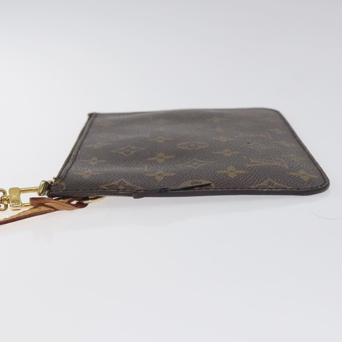 Louis Vuitton Neverfull Pochette Monogram Canvas, BROWN, CANVAS, Tote bag