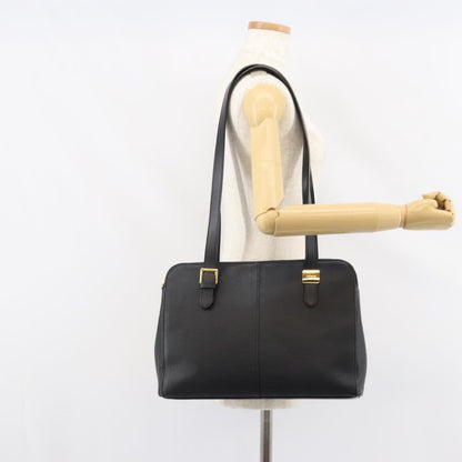 Burberry Vintage Shoulder Bag Leather, BLACK, LEATHER, Shoulder bag