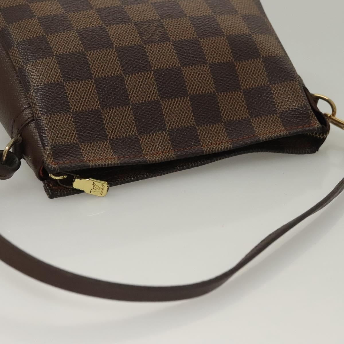 Louis Vuitton Trousse Make Up Bag Damier, BROWN, CANVAS, Clutche & pouche